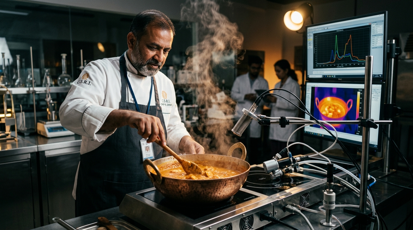Chef calibrating Digital Dish Model